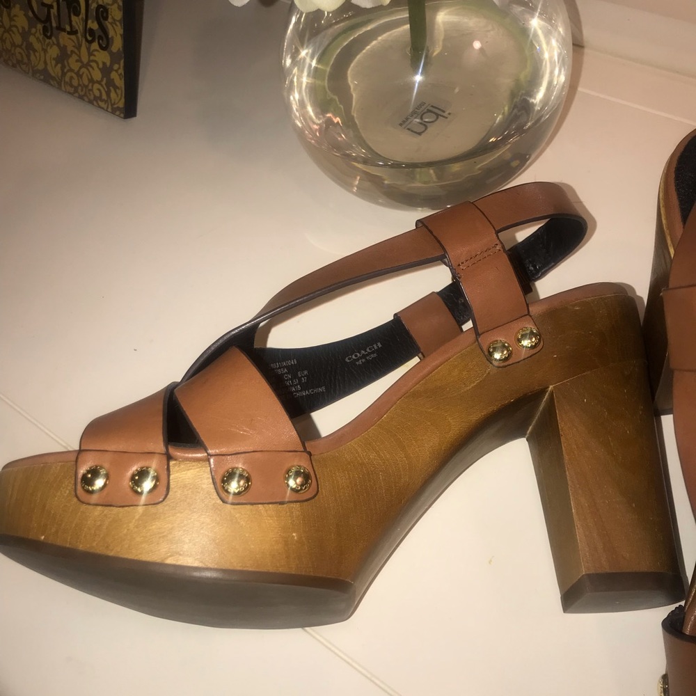 Coach Leather Clogs - Picture 2 of 4